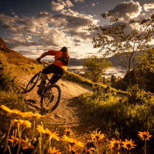 healthy aging lifestyle outdoors cycling