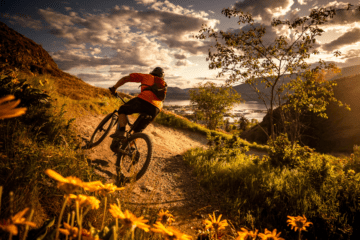 healthy aging lifestyle outdoors cycling